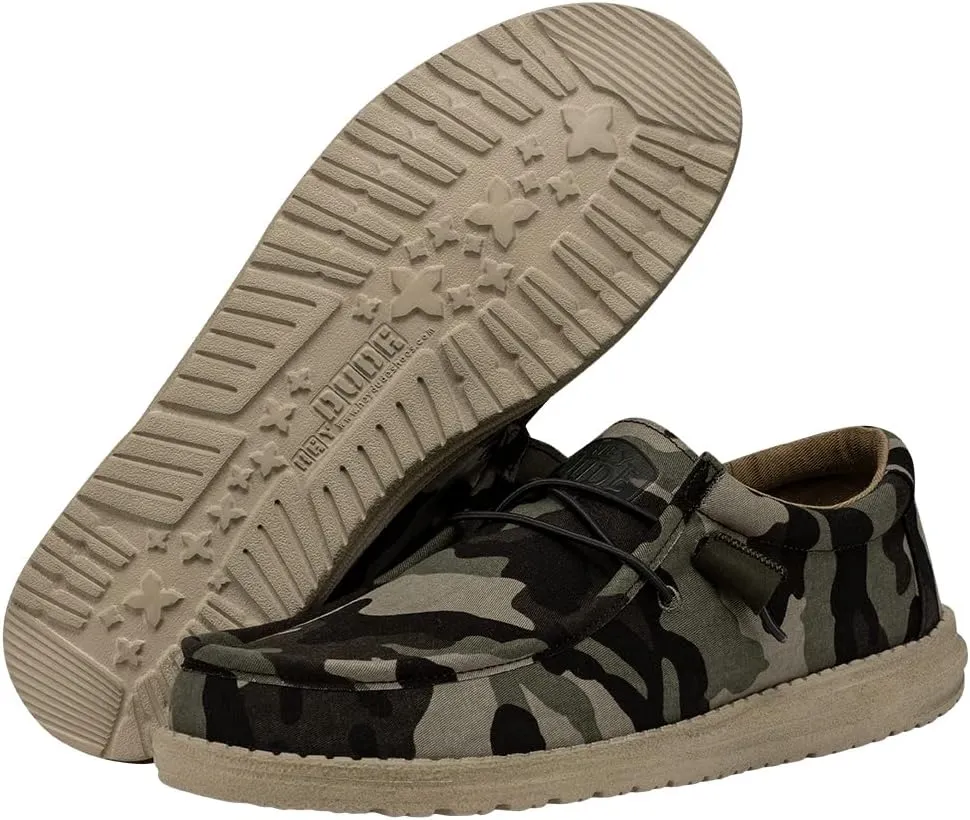 Hey Dude Men's Wally Suede Multiple Colors | Men’s Shoes | Men's Lace Up Loafers | Comfortable & Light-Weight