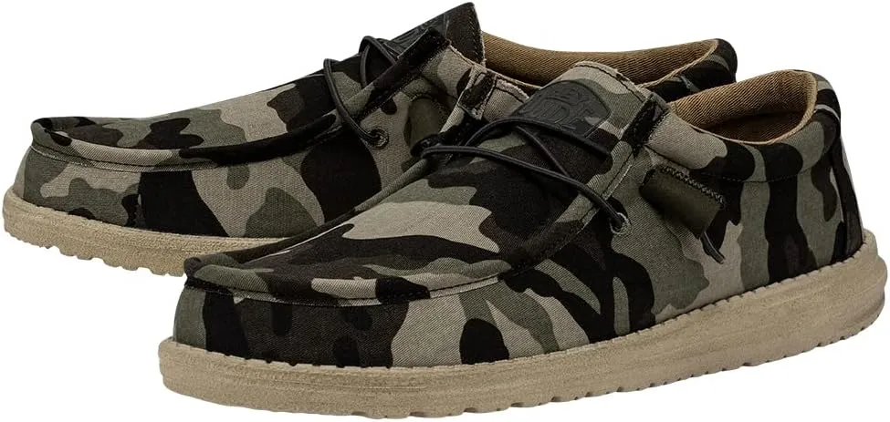 Hey Dude Men's Wally Suede Multiple Colors | Men’s Shoes | Men's Lace Up Loafers | Comfortable & Light-Weight