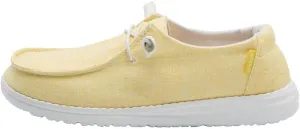Hey Dude Women's Wendy Linen Sunshine Size 11 | Women’s Shoes | Women’s Lace Up Loafers | Comfortable & Light-Weight