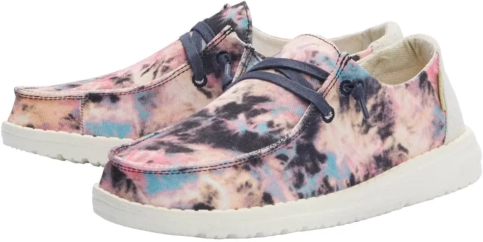 Hey Dude Women's Wendy Linen | Women’s Shoes | Women’s Lace Up Loafers | Comfortable & Light-Weight