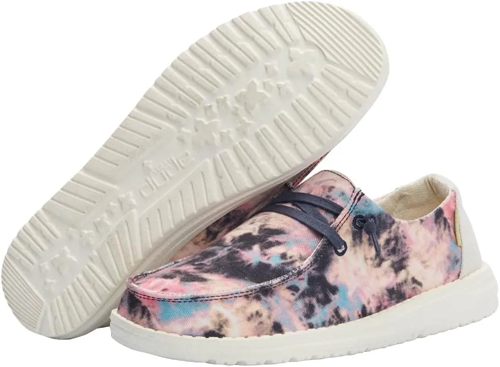 Hey Dude Women's Wendy Linen | Women’s Shoes | Women’s Lace Up Loafers | Comfortable & Light-Weight