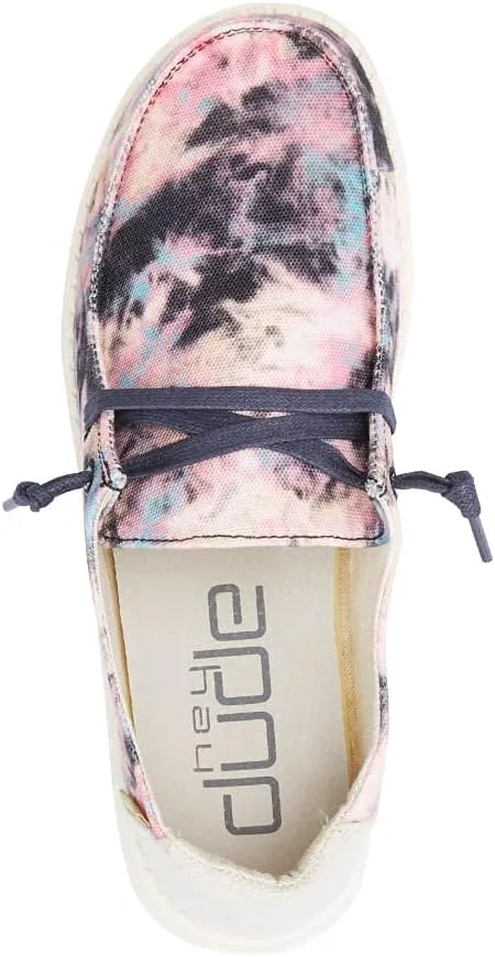 Hey Dude Women's Wendy Linen | Women’s Shoes | Women’s Lace Up Loafers | Comfortable & Light-Weight
