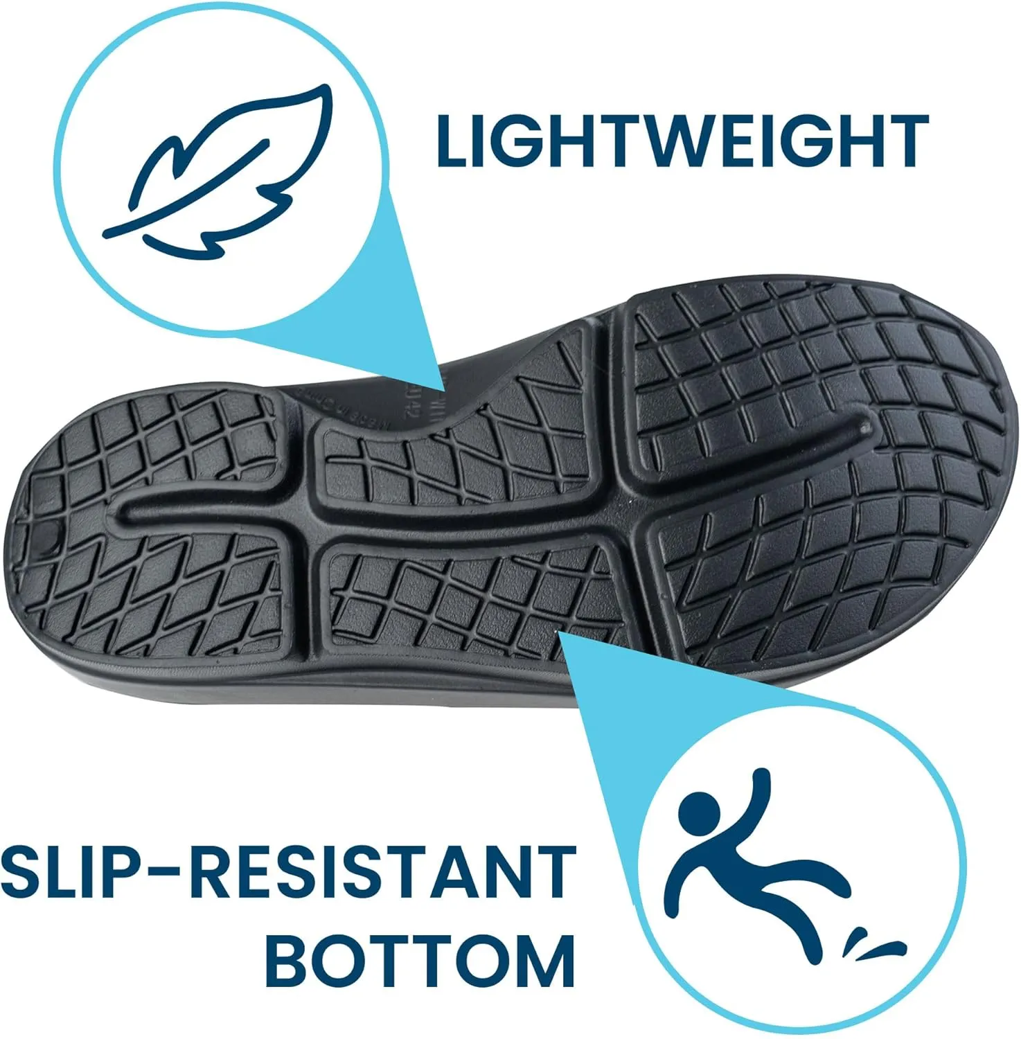 HUHV Recovery Comfort Sandals- Orthopedic Flip-Flop and Slide Sandals with Arch Support and Extra Cushion EVA Footbed for Men and Women