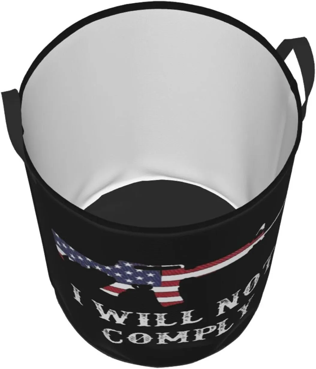 I Will Not Comply Laundry basket dirty clothes storage basket with handles Small