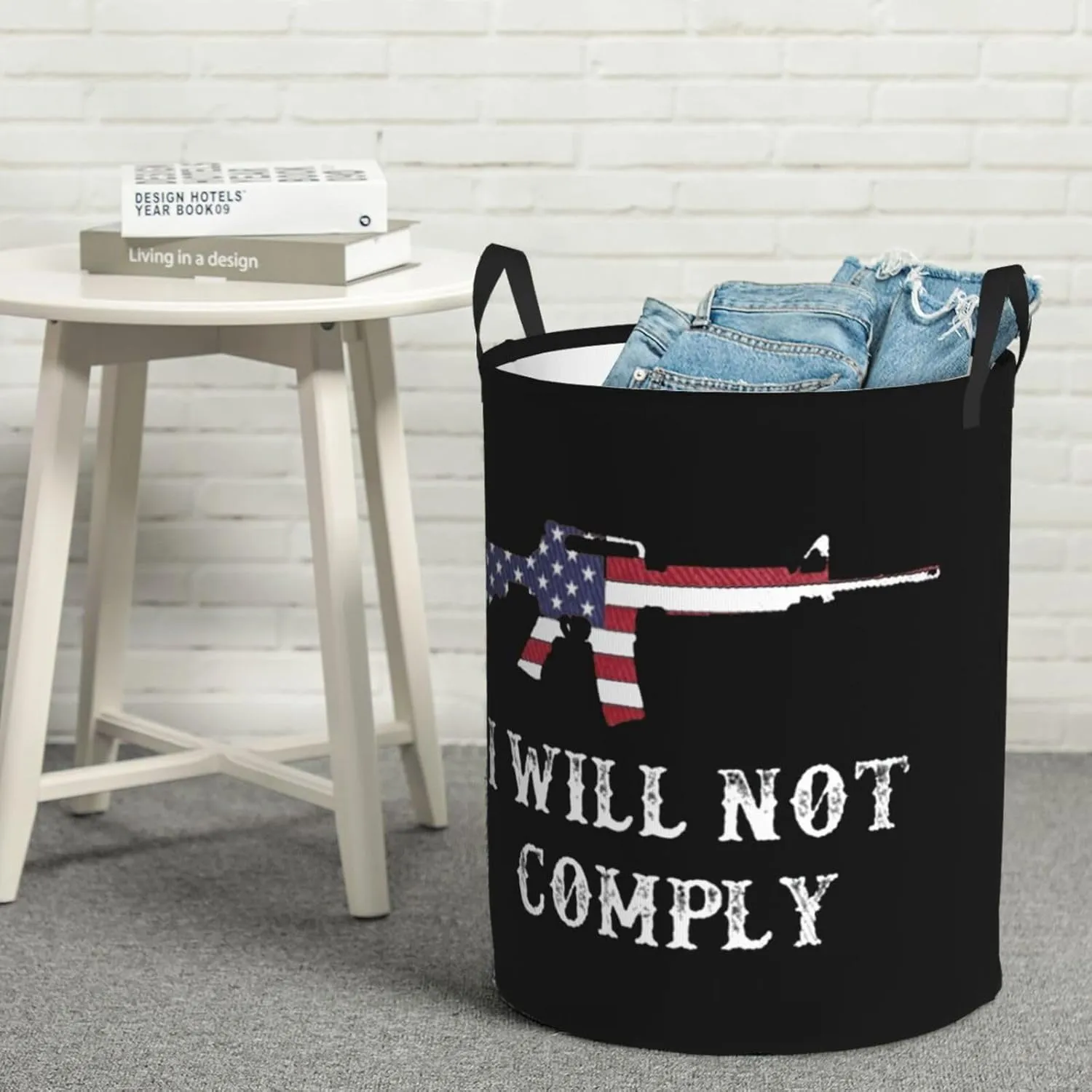 I Will Not Comply Laundry basket dirty clothes storage basket with handles Small