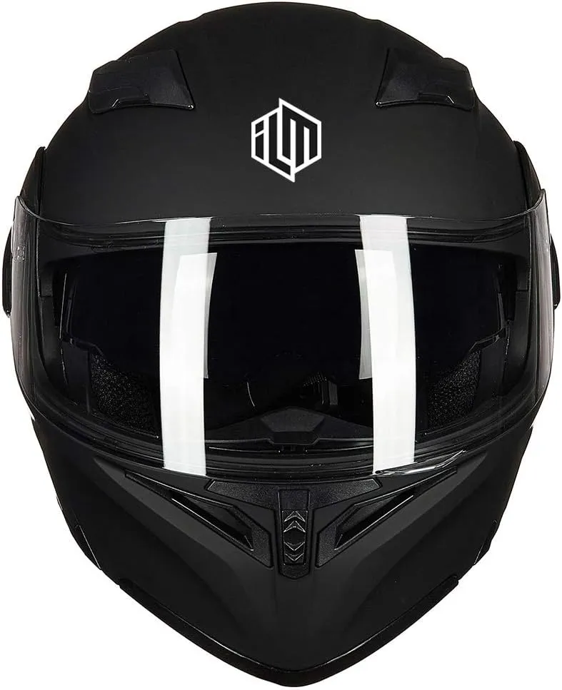ILM Motorcycle Dual Visor Flip up Modular Full Face Helmet DOT 6 Colors Model 902