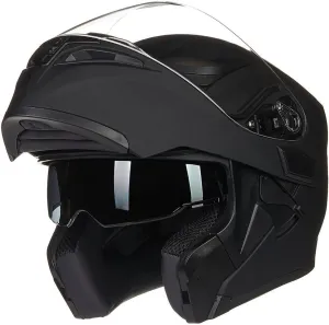 ILM Motorcycle Dual Visor Flip up Modular Full Face Helmet DOT 6 Colors Model 902