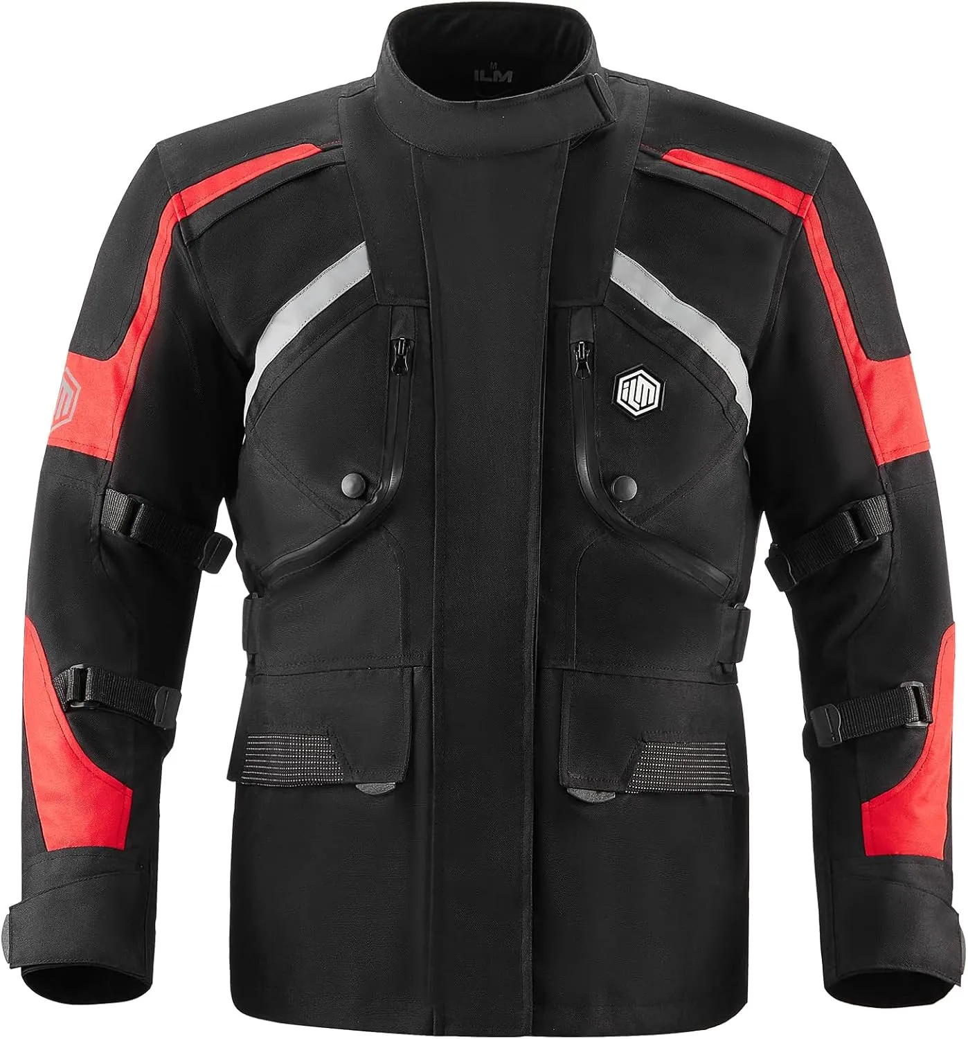 ILM Motorcycle Jacket Adventure Mens Riding Armored Airflow Dirt Bike Touring Waterproof Clothing All Season Model RL01