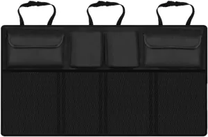 IMIKEYA Car Backseat Organizer Multi Purpose Trunk Hanging Storage Bag for Travel Emergency Gear and Auto Supplies Durable Black Color
