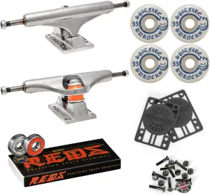 Independent Skateboard Trucks 139 Mid   55mm Spitfire Burners Wheels, Bones Bearings