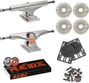 Independent Skateboard Trucks 159 Mid   52mm Spitfire Burners Wheels, Bones Bearings