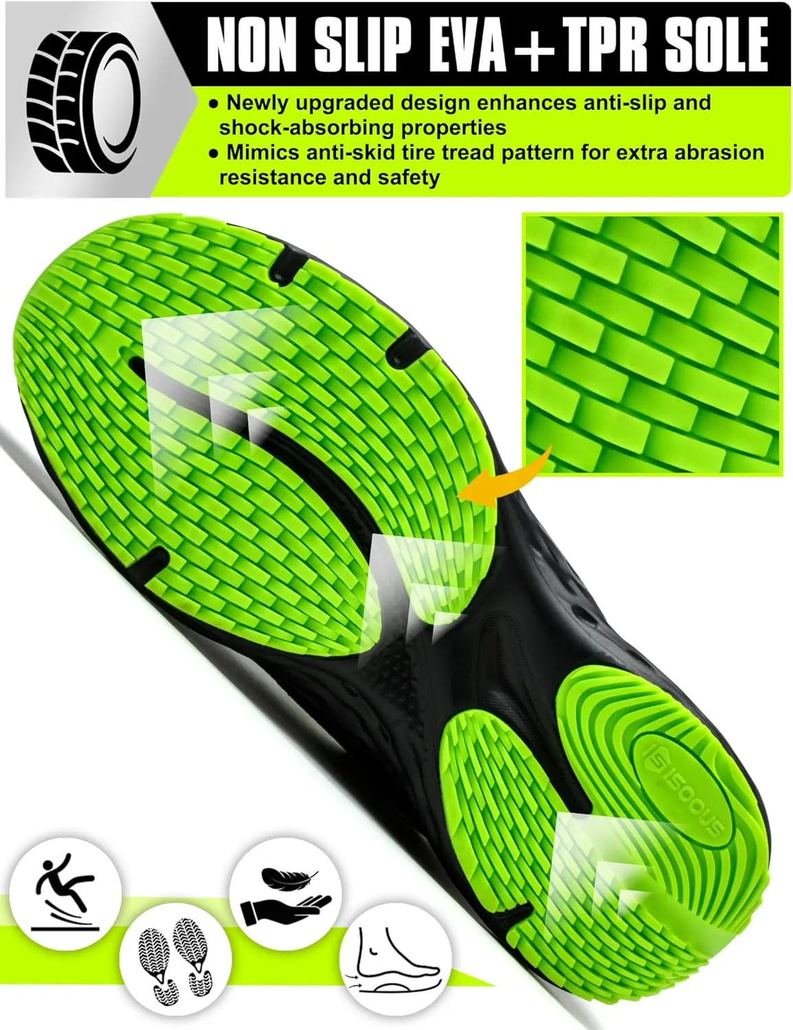 ISOOUS Steel Toe Shoes for Men Non Slip Work Shoes Women Lightweight Comfortable Safety Work Shoes for Men Puncture Proof Steel Toe Sneakers for Construction