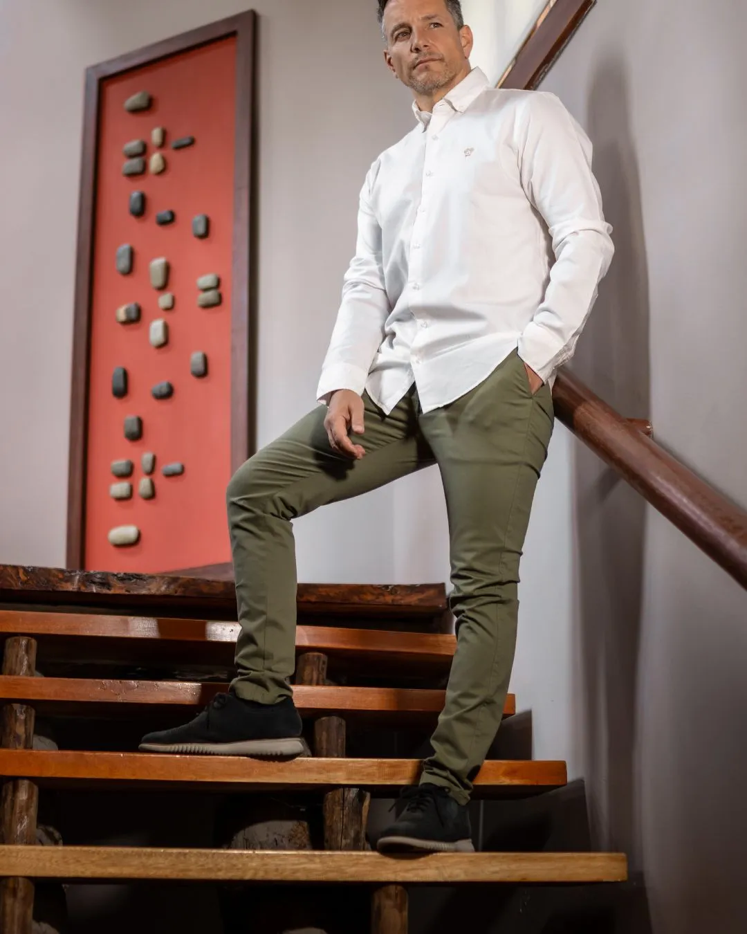 Ivory Oxford Stain Resistant Shirt Regular Fit