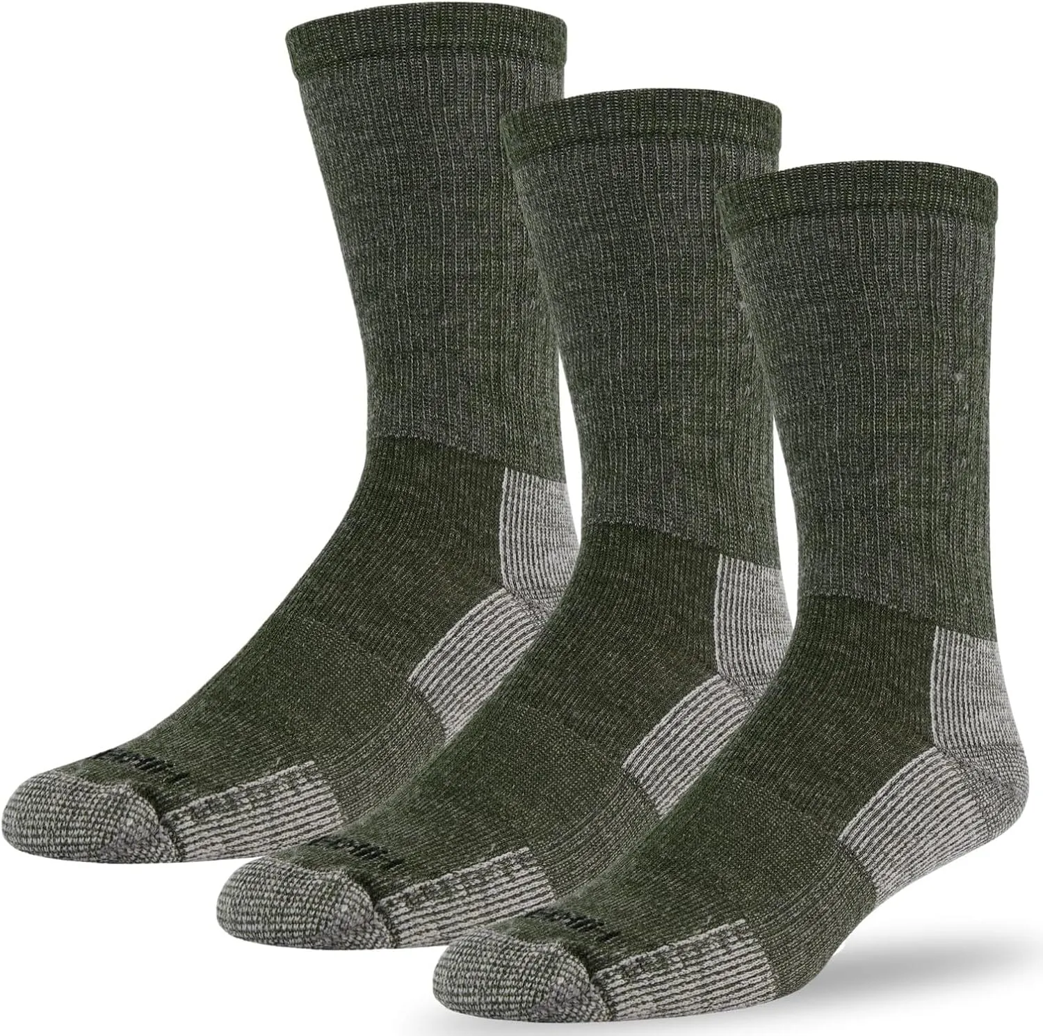 J.B. Field's Hiker GX 74% Merino Wool Hiking Crew Sock, All Season, Trekking & Outdoor Activity, 3 Pairs