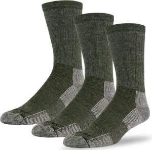 J.B. Field's Hiker GX 74% Merino Wool Hiking Crew Sock, All Season, Trekking & Outdoor Activity, 3 Pairs