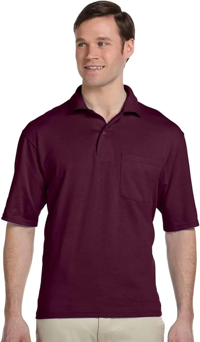 Jerzees 5.6 oz., 50/50 Jersey Pocket Polo with SpotShield (436P) OXFORD