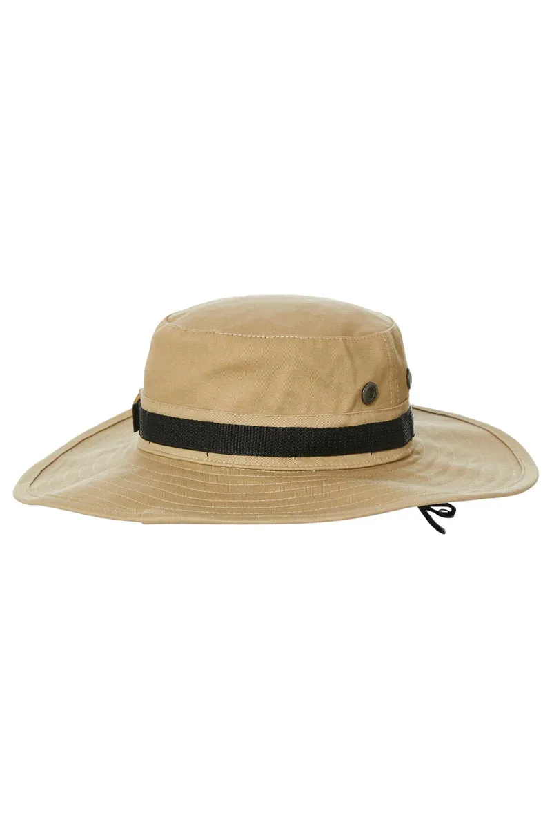 JETPILOT Hiker Wide Brim Bucket Hat - Khaki