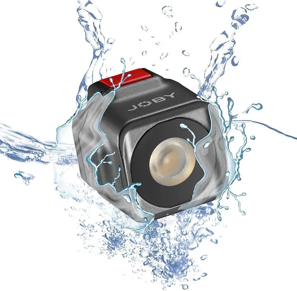 JOBY Beamo LED Light for Smartphone and Mirrorless Camera - Compact, Wireless Charging, Bluetooth, Waterproof, for Vlogging, Photo and Video Content Creation