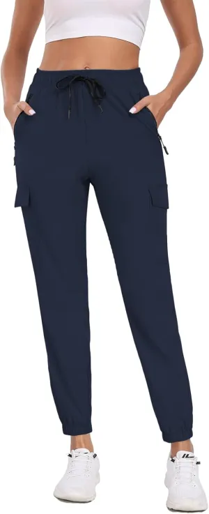 Joggers for Women Hiking Pants Lightweight Quick Dry Water Resistant Cargo Pants Athletic Travel Casual QYY24012