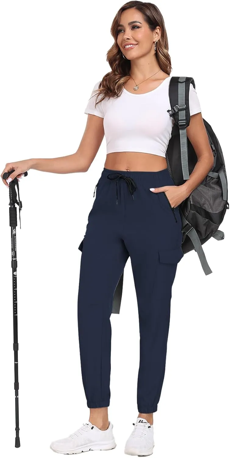 Joggers for Women Hiking Pants Lightweight Quick Dry Water Resistant Cargo Pants Athletic Travel Casual QYY24012