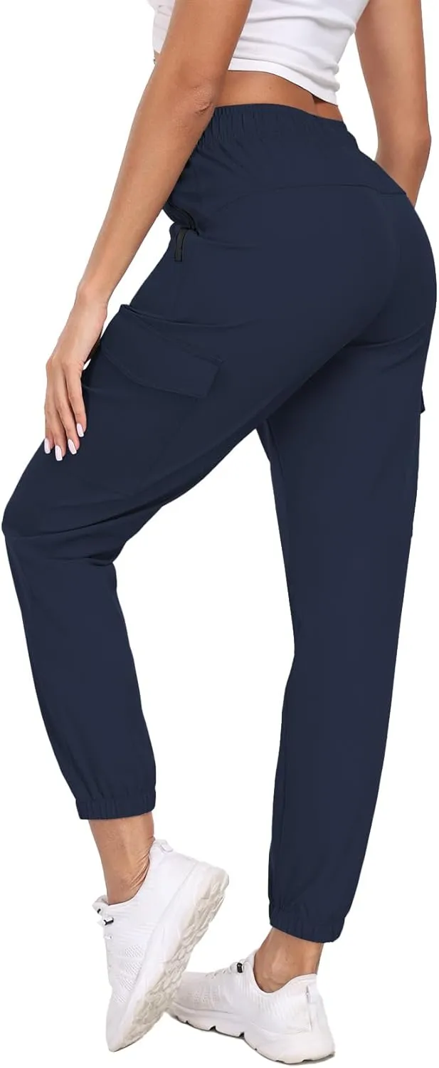 Joggers for Women Hiking Pants Lightweight Quick Dry Water Resistant Cargo Pants Athletic Travel Casual QYY24012