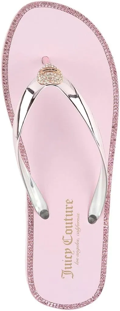 Juicy Couture Women's Flip Flops – Lightweight Beach Sandals, Casual Shower & Pool Slides