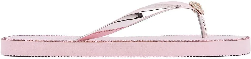Juicy Couture Women's Flip Flops – Lightweight Beach Sandals, Casual Shower & Pool Slides