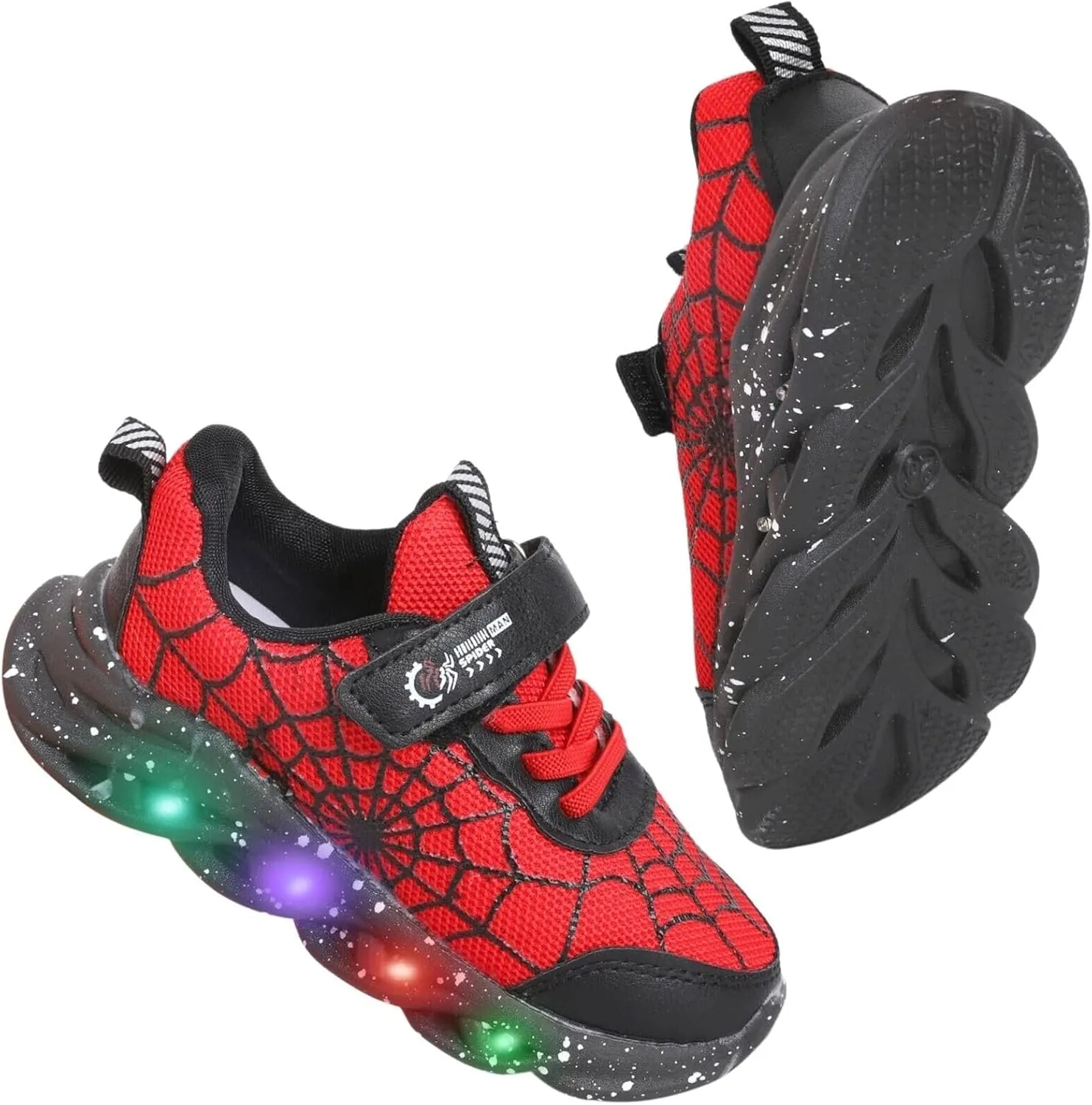 Kids Boys Light Up Trainers LED Shoes Walking Sneakers Toddler Shoes Fashion Flashing Athletic Running Shoe
