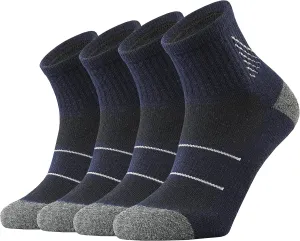 KMM Men's Merino Wool Low Cut Ankle Socks Lightweight Quarter Cushion Anti Blisters Outdoor Hiking Hike Cycling Trail Running