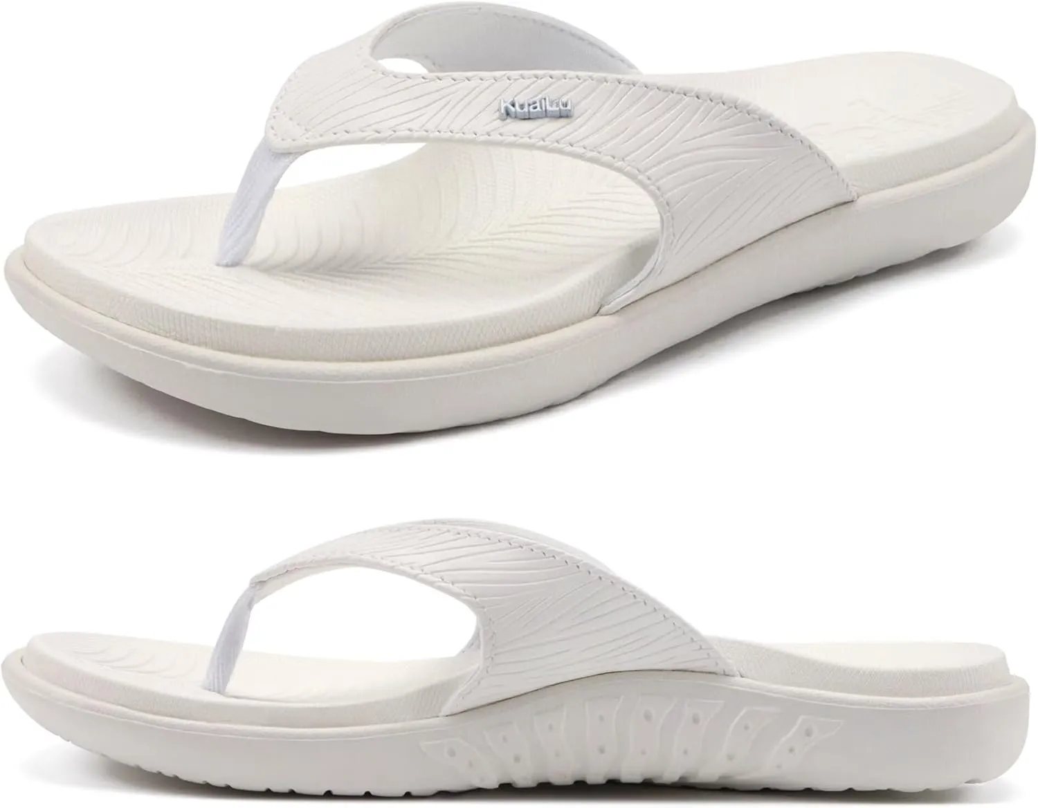 KuaiLu Flip Flops For Women Ladies Orthotic Yoga Mat Cushion Sandals Dressy Womans Lightweight Summer Slip On Beach Thong Sandles with Comfortable Arch Support (US Size 5-12)