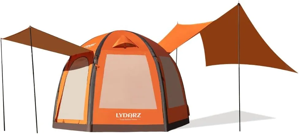 Large Auto Inflatable Tent House with Pump, 2-6 Person Easy Setup Waterproof Oxford, Extra Large Canopy Inflatable Tent House, UV UPF50 