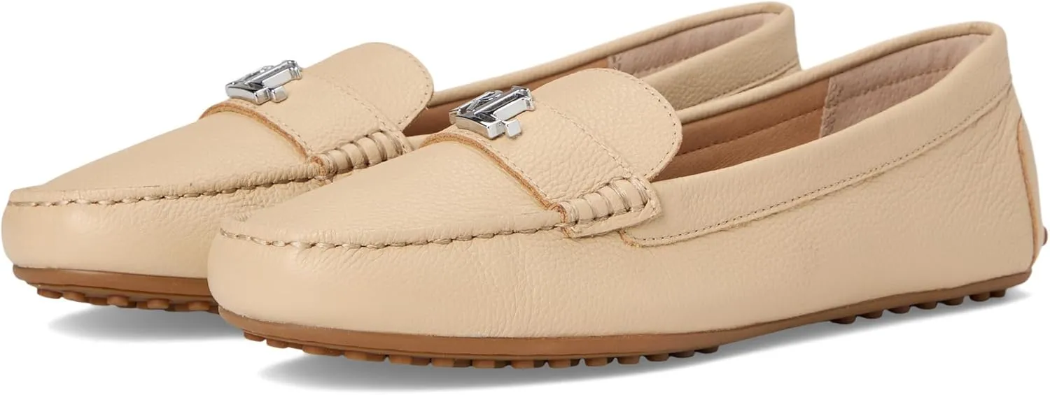 Lauren Ralph Lauren Women's Barnsbury Pebbled Leather Driver Loafer Flat