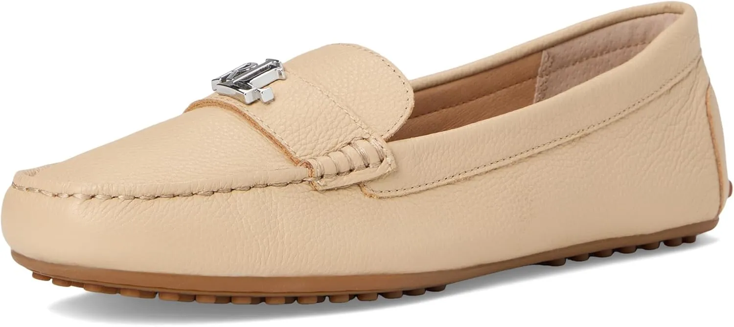 Lauren Ralph Lauren Women's Barnsbury Pebbled Leather Driver Loafer Flat