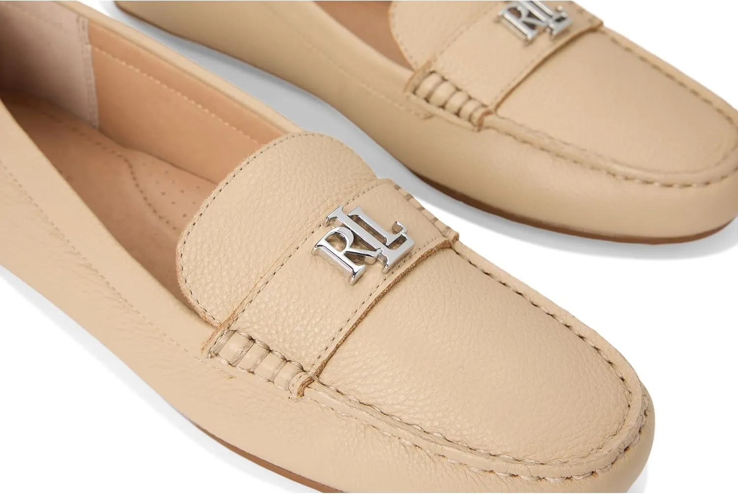 Lauren Ralph Lauren Women's Barnsbury Pebbled Leather Driver Loafer Flat