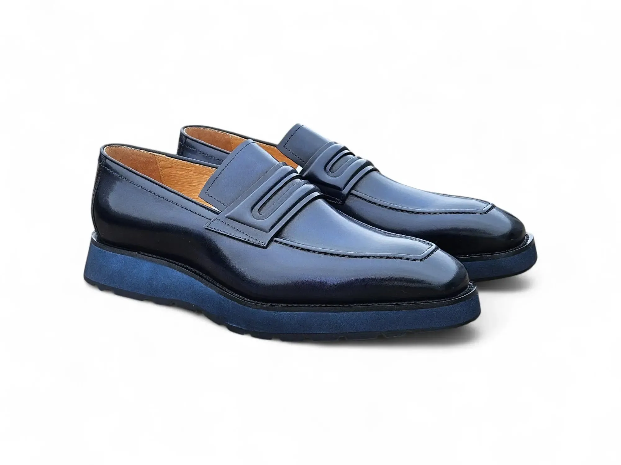 Leather Penny Loafer in Chunky Sole
