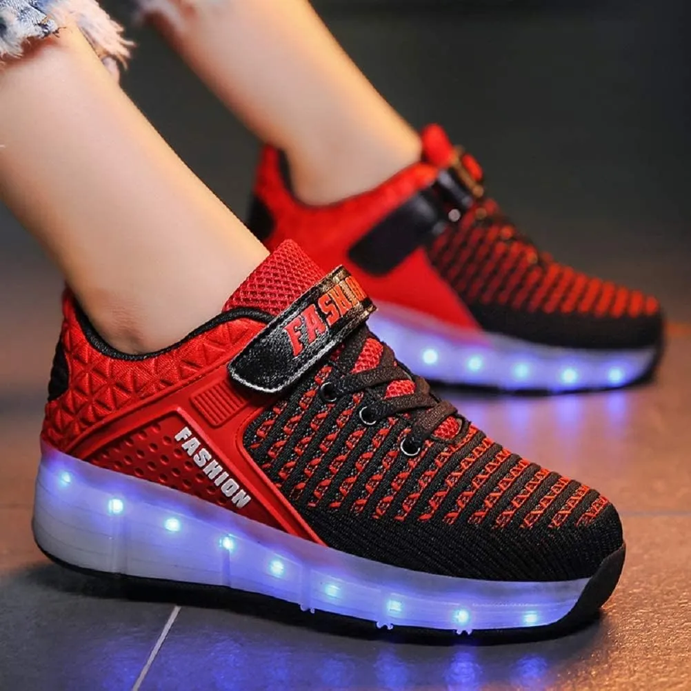 LED Light Up Roller Skates for Kids - Boys & Girls Shoes with Wheels - Colorful Light Shoes