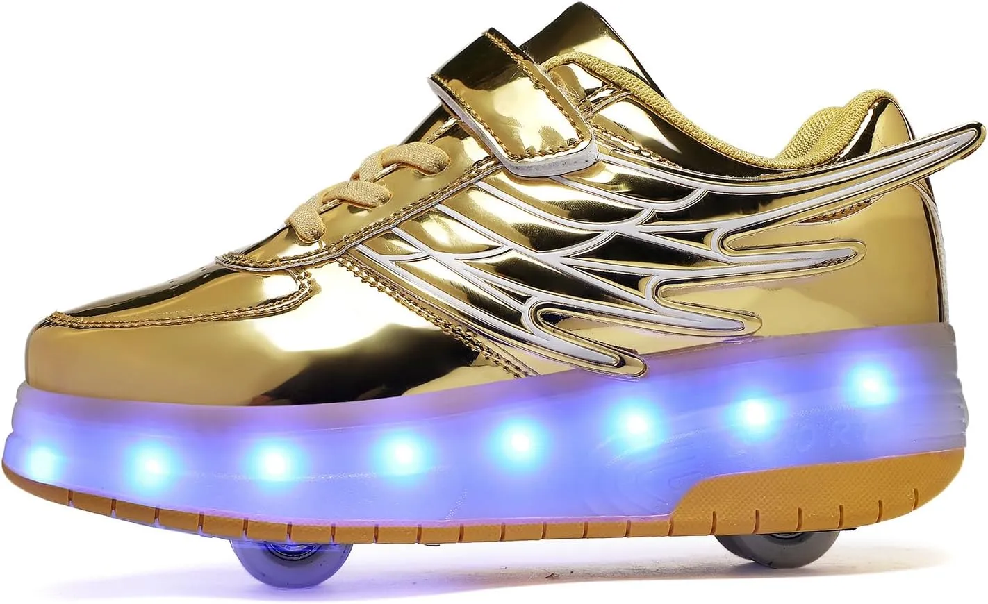 LED Roller Skate Shoes for Kids Boys Girls Light Up Roller Sneakers with Detachable Wheels Rechargeable Flashing Wheeled Shoes