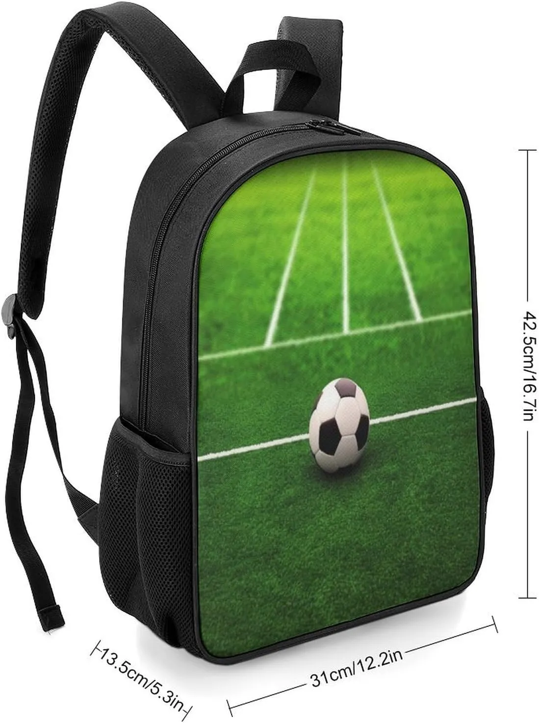Lightweight Backpacks Cute Travel Bag Durable Grass Field Soccer Playground Printing Small Travel Backpack For Women & Men