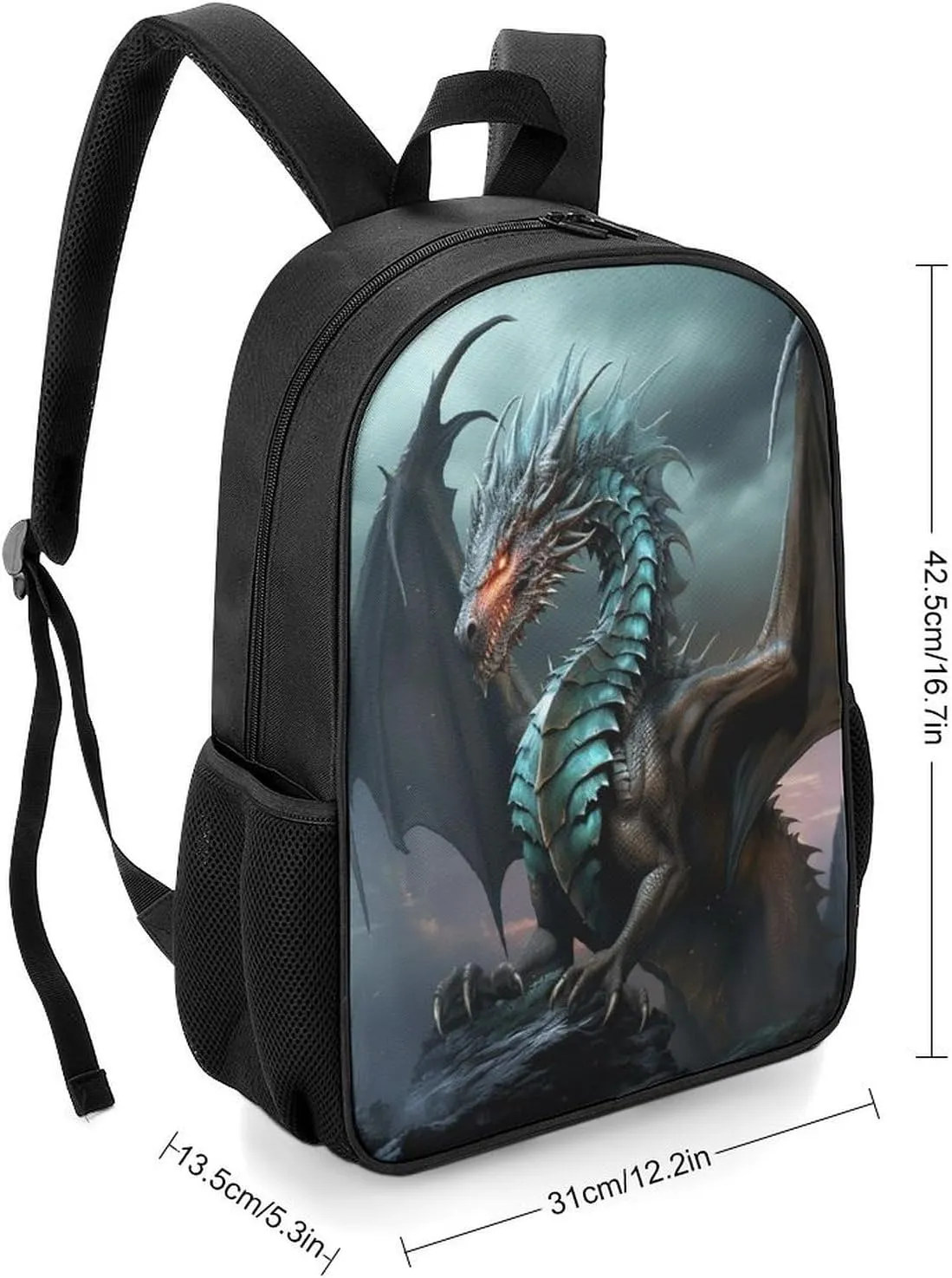 Lightweight Backpacks Cute Travel Bag Durable Mythical Creature Printing Small Travel Backpack For Women & Men