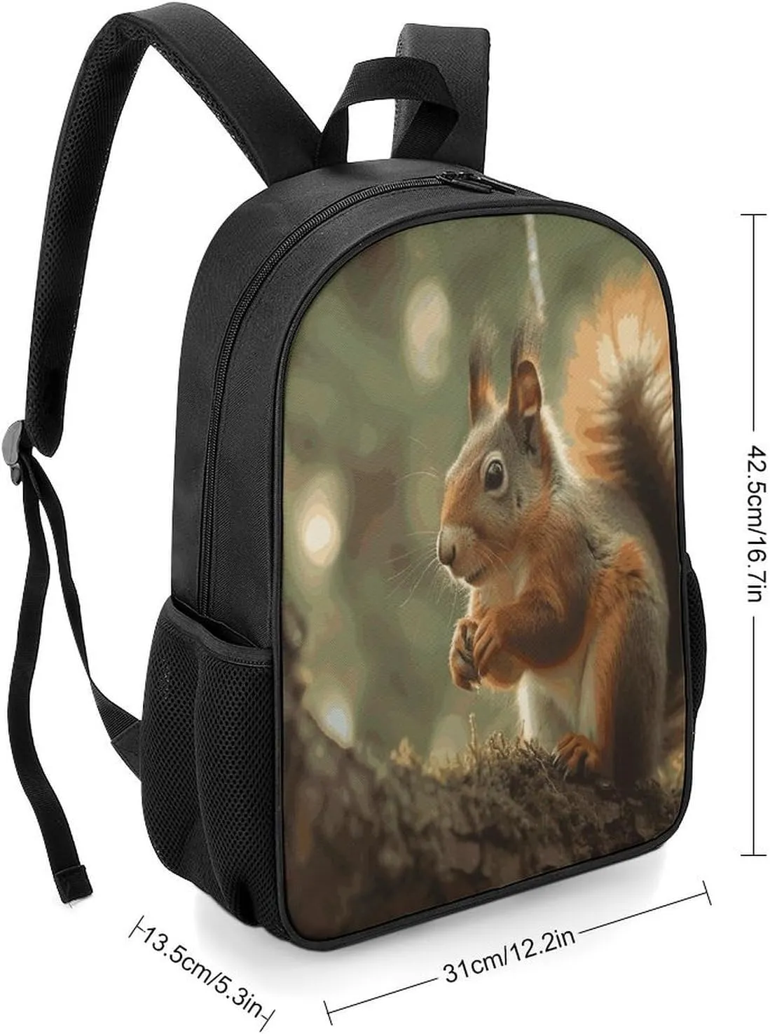 Lightweight Backpacks Cute Travel Bag Durable Wildlife Forest Animal Printing Small Travel Backpack For Women & Men