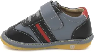 Little Mae's Boutique Sneaker Squeaky Shoes for Toddler Boys, Ideal Toddler Walking Shoes with Removable Squeaker and Adjustable Strap - Flexible Sole Baby Shoes