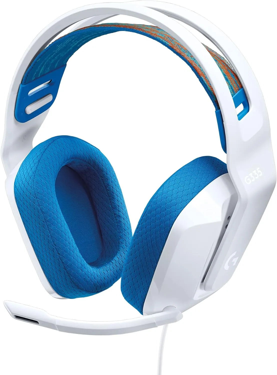 Logitech G335 Wired Gaming Headset, with Flip to Mute Microphone, 3.5mm Audio Jack, Memory Foam Earpads, Lightweight, Compatible with PC, PlayStation, Xbox, Nintendo Switch - White