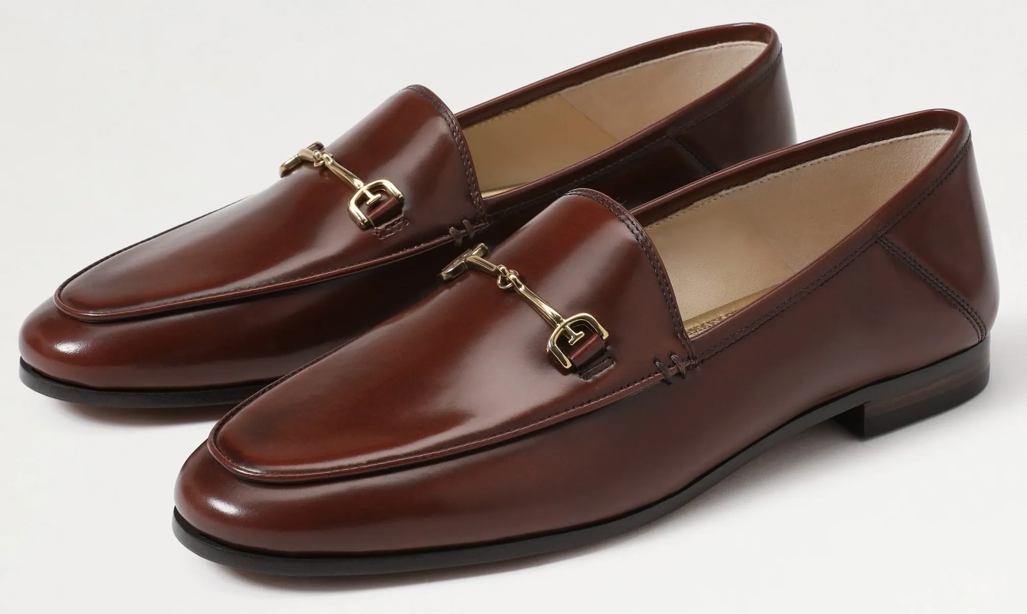 Loraine Toe Sam Edelman On Classic Slip Vamp Almond Best-selling variety Positive reviews Brandy Spiced Loafers
