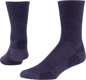 Maggie's Organic Dark Urban Hiker Crew Wool Socks - Moisture Wicking - for Light Workout, Running and Walking