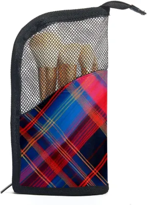 Makeup Bag Organizer,Cosmetic Bags for Women,Classic Stripe Red Plaid,Small Makeup Pouch
