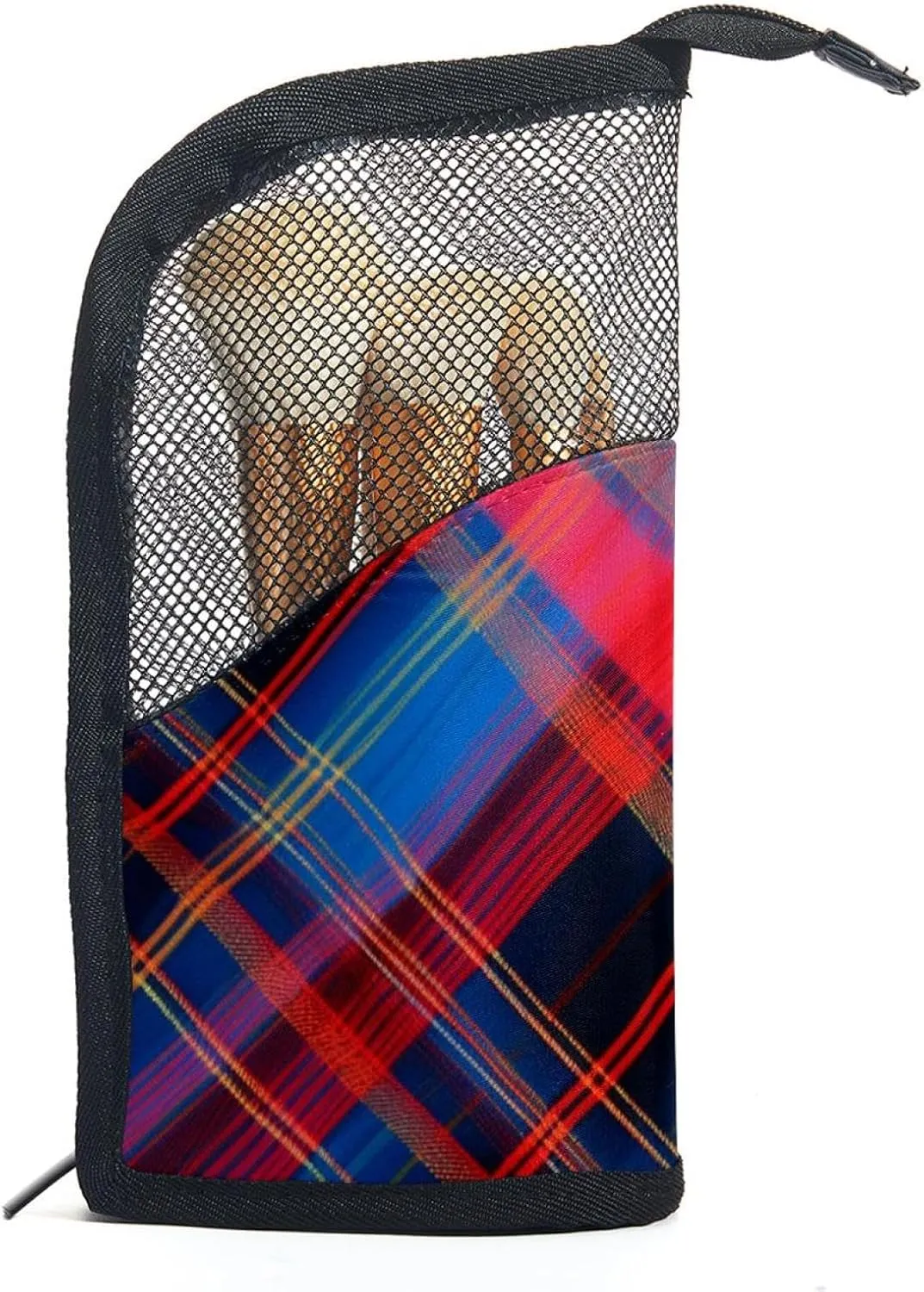 Makeup Bag Organizer,Cosmetic Bags for Women,Classic Stripe Red Plaid,Small Makeup Pouch
