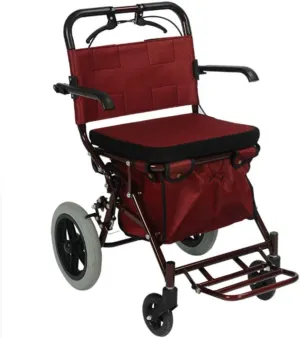 Medical Supplies Rack,Lightweight Folding Wheelchair Driving Medical, Old Scooter Travel Wheelchair Folding Portable Hand Push Shopping Cart Big Wheel Ultra Light Walker Wheel