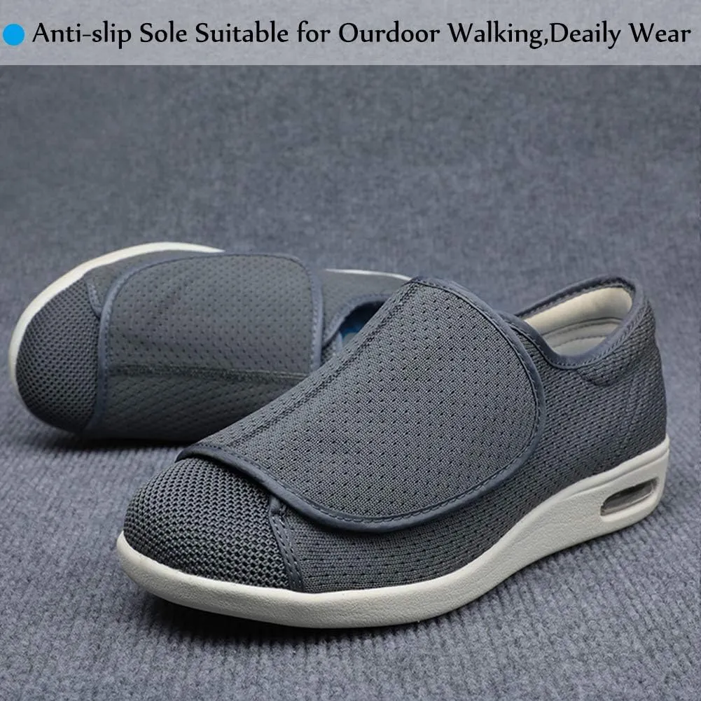 Mei MACLEOD Women's Walking Shoes with Wide Width Lightweight Air Cushion Sneakers Casual Running Jogging Shoes for Diabetic Swollen Feet