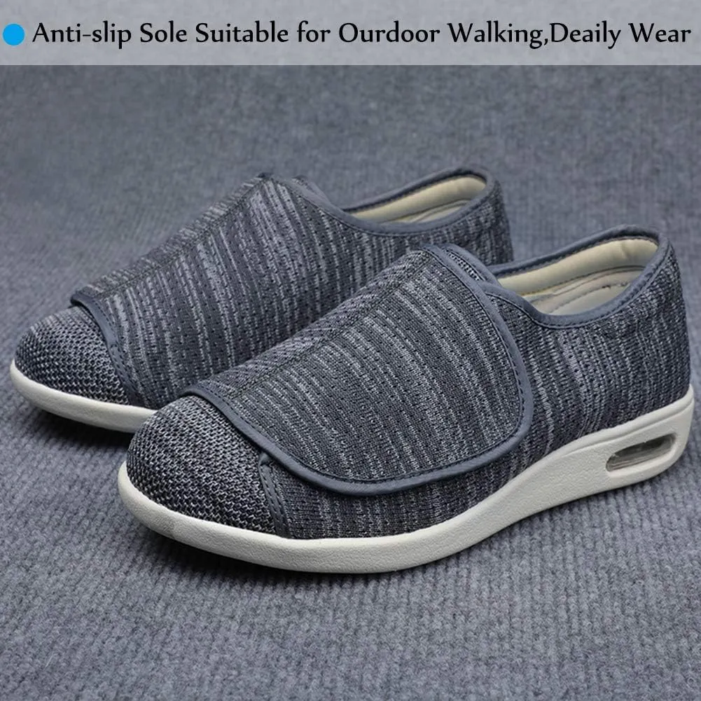 Mei MACLEOD Women's Walking Shoes with Wide Width Lightweight Air Cushion Sneakers Casual Running Jogging Shoes for Diabetic Swollen Feet