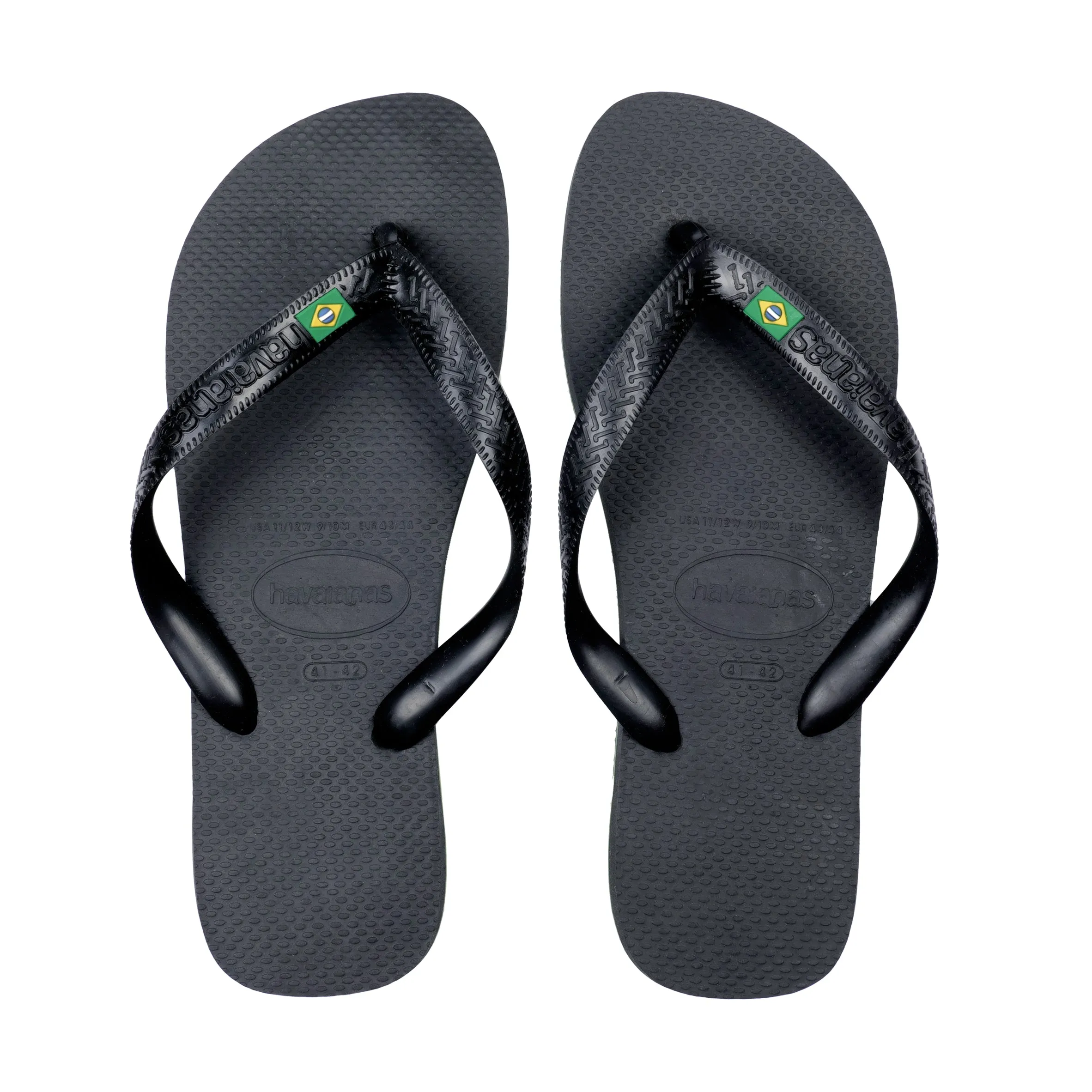 Men Brasil Flip Flops Black